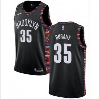 Kevin Durant #35 Brooklyn Nets 2019/20 Swingman Jersey City Edition Black Size S