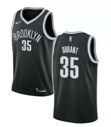 Kevin Durant #35 Brooklyn Nets Swingman Jersey Icon Edition Black Size L