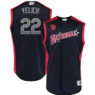 Christian Yelich #22 National League 2019 All-Star Game Workout Player Jersey Navy