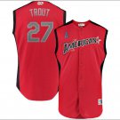 Mike Trout #27 American League 2019 All-Star Game Workout Player Jersey Red