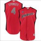 George Springer #4 American League 2019 All-Star Game Workout Player Jersey Red