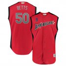 Mookie Betts #50 American League 2019 All-Star Game Workout Player Jersey Red