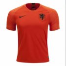 Custom 2018 Netherlands Home Orange Soccer Jersey for Men Size L