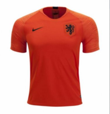 Custom 2018 Netherlands Home Orange Soccer Jersey for Men Size L