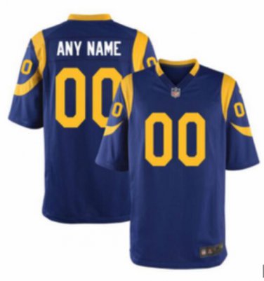 Custom Los Angeles Rams Royal Blue Jersey for Men Size XXXL