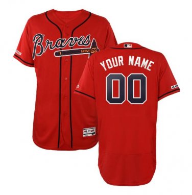 Custom Atlanta Braves 2019 Men's Jersey Scarlet For Martin Guerrero