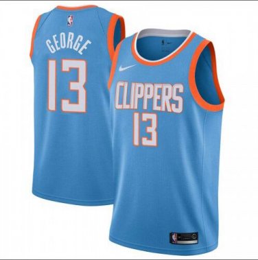 Paul George #13 LA Clippers 2019/20 Swingman Jersey Men's Royal Icon Edition Size L