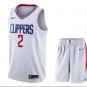 Kawhi Leonard #2 LA Clippers 2019/20 Swingman Jersey + Pants Men's White Size M