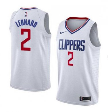 Kawhi Leonard #2 LA Clippers 2019/20 Swingman Jersey Men's White Size XXL