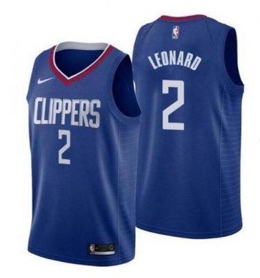 Kawhi Leonard #2 LA Clippers 2019/20 Swingman Jersey Men's Blue Icon Edition Size L