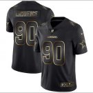 DeMarcus Lawrence #90 Dallas Cowboys Limited Player Jersey Men's Black Gold Edition Size XXXL