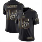 Patrick Mahomes #15 Kansas City Chiefs Limited Player Jersey Men's Black Gold Edition Size XXL