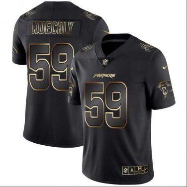 Luke Kuechly #59 Carolina Panthers Limited Player Jersey Men's Black Gold Edition Size XL