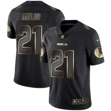 Sean Taylor #21 Washington Redskins Limited Player Jersey Men's Black Gold Edition Size M