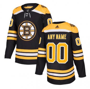 Custom Boston Bruins Men's Home (Black) NHL Hockey Jersey