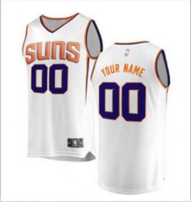 Custom Phoenix Suns Men's White Basketball Jersey Size XL