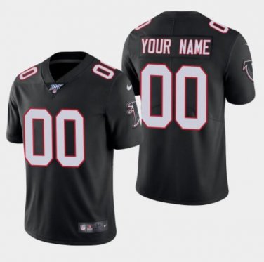 Custom Atlanta Falcons Men's Black Football Jersey Size L