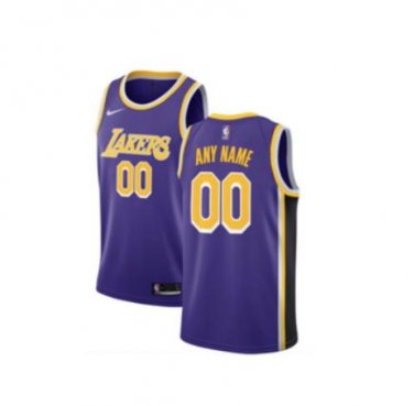 Custom Los Angeles Lakers Men's Purple NBA Basketball Jersey Size 2XL
