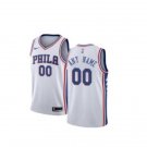 Custom Men's White Philadelphia 76ers NBA Basketball Jersey Size L