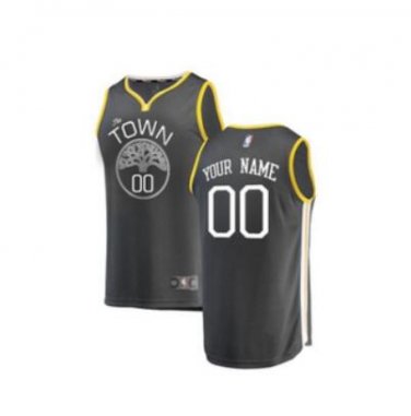 Custom Golden State Warriors Men's Gray NBA Basketball Jersey Size L