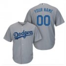Custom Men's Los Angeles Dodgers Alternate Road Gray Size 4XL