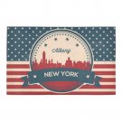 Albany New York Retro Skyline Bath Rug 20''x 32''