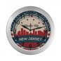 Atlantic City New Jersey Retro Skyline Silver Color Wall Clock