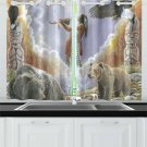 One With Nature Peace Pipe Kitchen Curtain 26'' X 39''