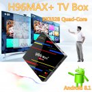 New H96 Max+ Smart TV Box Android 8.1 Quad-Core 4K 4GB 64GB WiFi HD RK3328 Media