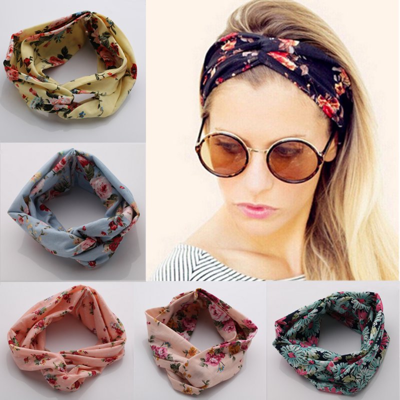 Women Girls Turban Twist Head Wrap Headband Twisted Knotted Hair Band