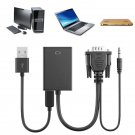 VGA Male To HDMI Output 1080P HD+ Audio TV AV HDTV Video Cable Converter Adapter VGA Male To HDMI Output 1080P HD+ Audio TV AV HDTV Video Cable Converter Adapter