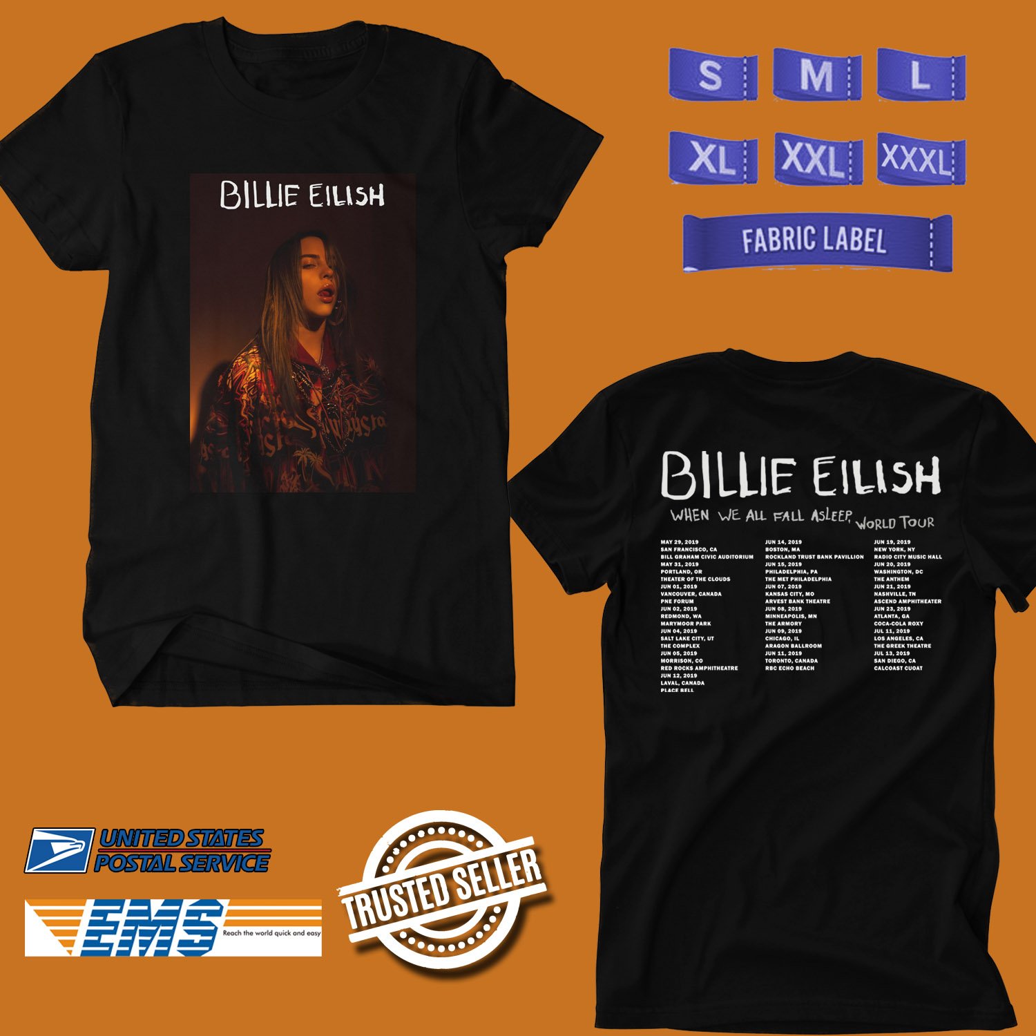 billie eilish black t shirt