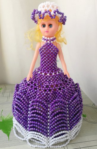 purple Acrylic Beads handmade doll home decoration nice kid's display toy gifts