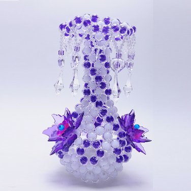 purple Acrylic Beads handmade flower vase home decoration fashionable display gifts
