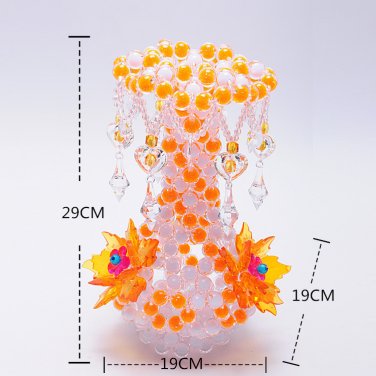 orange Acrylic Beads handmade flower vase home decoration fashionable display gifts