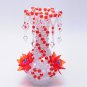 red Acrylic Beads handmade flower vase home decoration fashionable display gifts