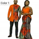 African couple Cotton clothing African ethnic wax printing Skirt and Men's Shirt