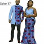 African couple Cotton clothing African ethnic wax printing Skirt and Men's Shirt