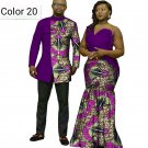 African couple Cotton clothing African ethnic wax printing Skirt and Men's Shirt