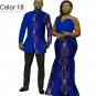African couple Cotton clothing African ethnic wax printing Skirt and Men's Shirt
