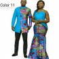 African couple Cotton clothing African ethnic wax printing Skirt and Men's Shirt
