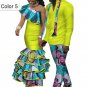 African couple Cotton clothing wax printing Women Skirt and Men's Shirt Pants