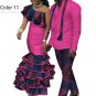 African couple Cotton clothing wax printing Women Skirt and Men's Shirt Pants
