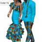 African couple Cotton clothing wax printing Women Skirt and Men's Shirt Pants