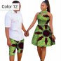 African couple Cotton clothing wax printing Women Dress and Men's Shirt Pants