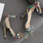 Colorful Snake Print Everyday Fashion Super Heel Plus Size Sandals