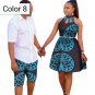 African couple Cotton clothing wax printing Women Dress and Men's Shirt Pants