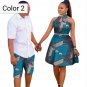 African couple Cotton clothing wax printing Women Dress and Men's Shirt Pants