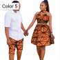 African couple Cotton clothing wax printing Women Dress and Men's Shirt Pants