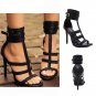 Women high heels Women's Sandals Braided T-Belt Buckle Stilettos